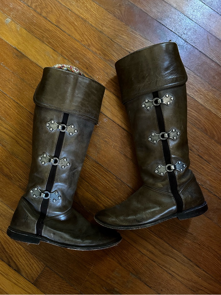 Rare Frye Paige Clovertab Vintage Leather Boots 7.5